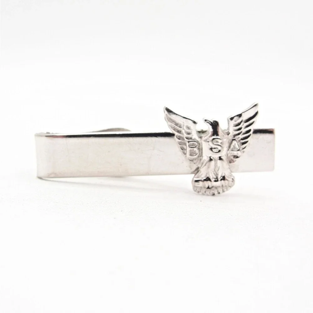 Vintage BSA Boy Scouts of America Eagle Tie Clip Bar Robbins Co Attleboro